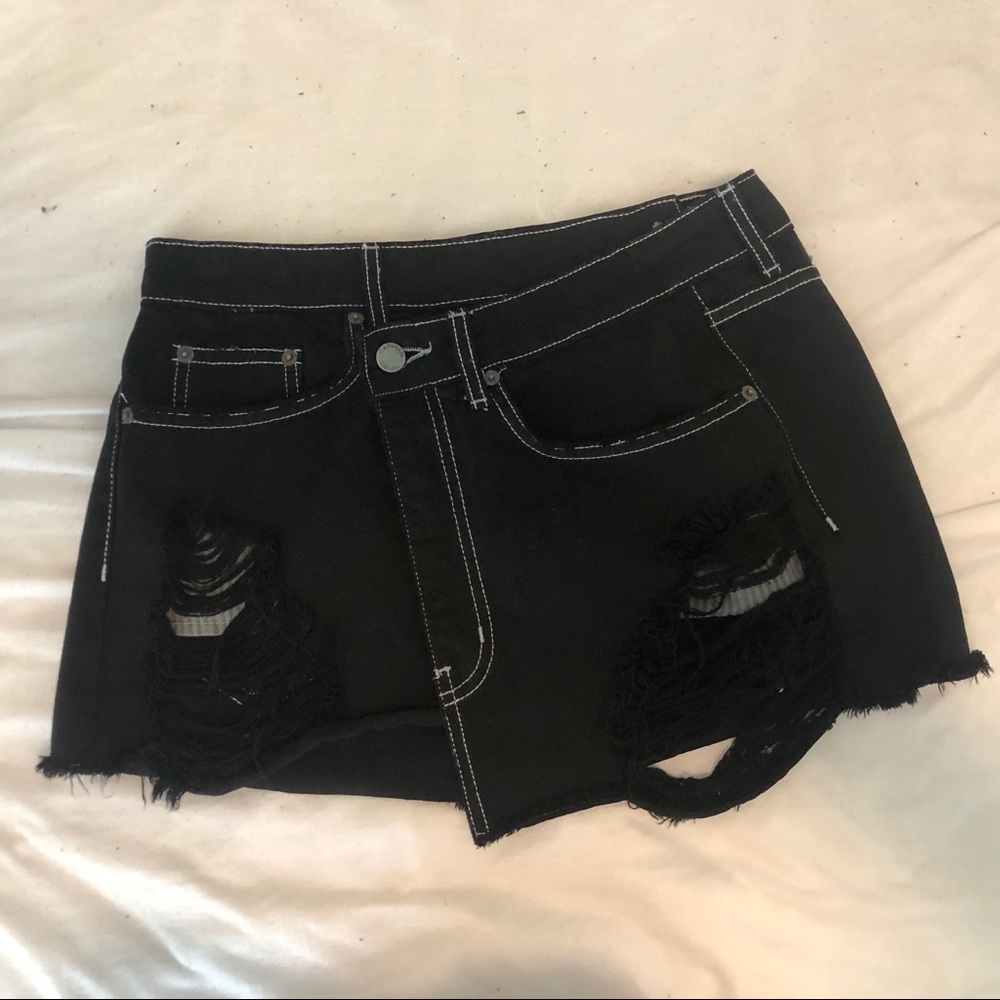 Carmar black wrap skirt